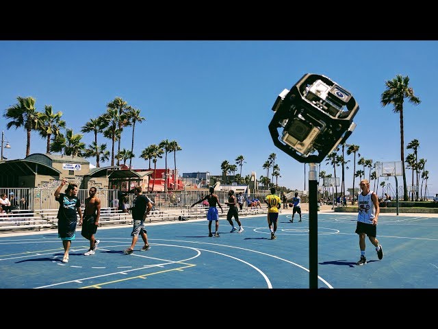 360 View of Venice Beach Basketball Court Los Angeles