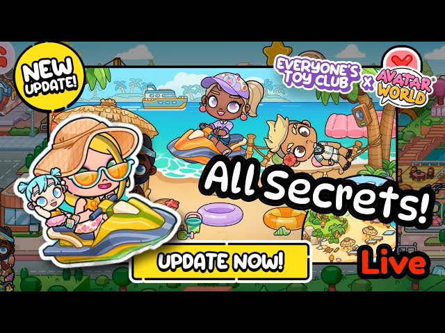 (LIVE) ALL NEW SECRETS  - BEACH, AIRPORT, & PLANE!  Avatar World MEGA UPDATE!