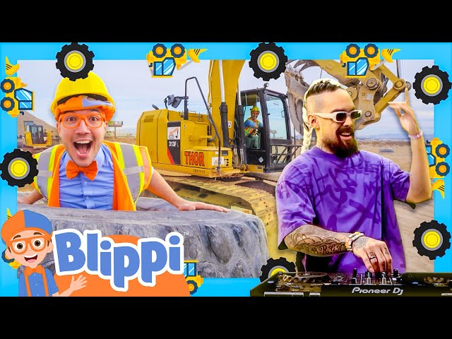 Blippi's Excavator TECHNO REMIX DANCE PARTY! NEW Music Video with @LennyPearce !