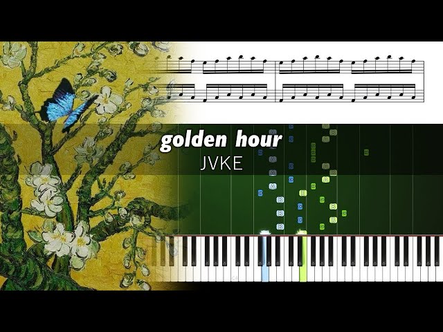 Golden Hour Piano Tutorial, music written by JVKE - Pianist: Michael Lowman (Speed up if too slow)