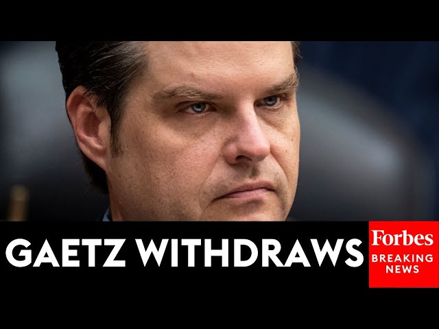 BREAKING NEWS: Former Rep. Matt Gaetz Withdraws As Trump’s Attorney General Pick