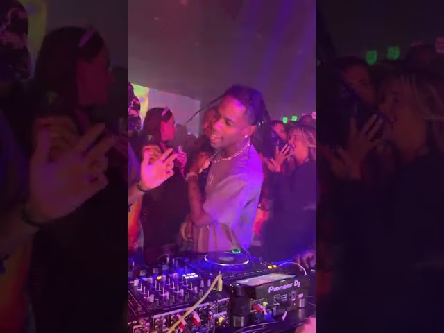 Travis Scott Reacts to Central Cee's Doja in London Club