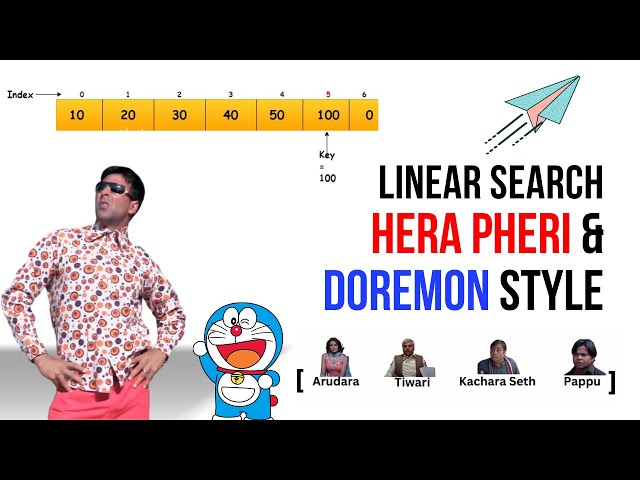 Linear Search Meets Bollywood: Hera Pheri & Doremon Style Coding Explained!