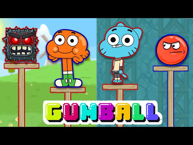 All Levels All Boss Red Ball 4 vs Gumball Friends