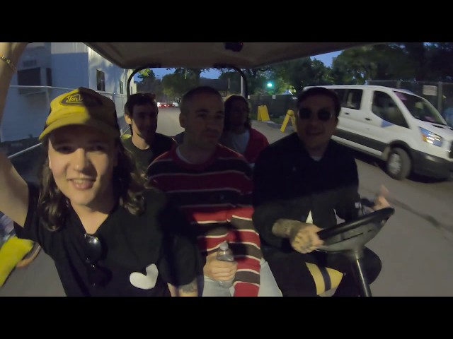 White Reaper & Frank Iero | Artists in Golf Carts Getting Catering