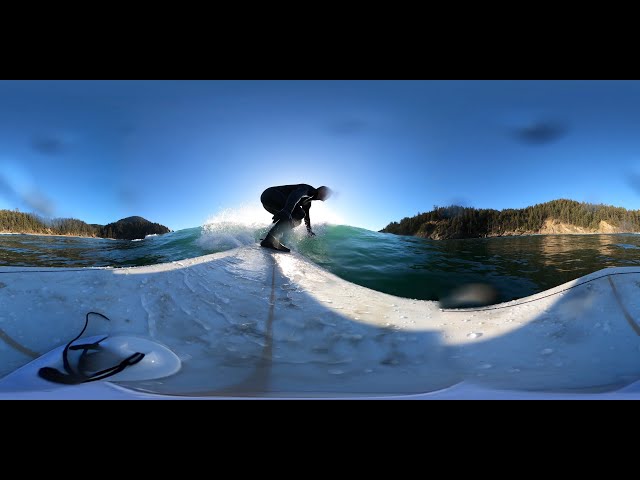 360 VR Surfing Short Sands Beach, Oswald State Park, Cannon Beach, Oregon, USA (short 1)