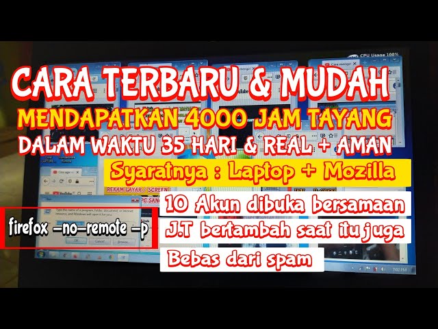 4000 Jam Tayang Dalam Sebulan - 100% Work