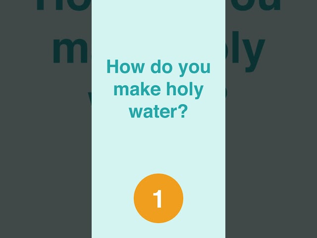 Trivia Quiz: How do you make holy water?  | #funny #jokes #comedy