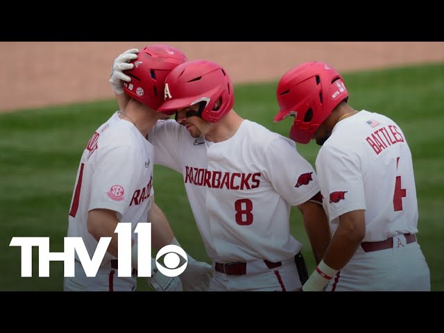 Hogs hit five home runs, defeat Highlanders in regional opener