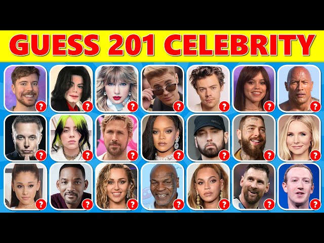 Guess the Celebrity in 3 Seconds | 201 Famous People Everyone Knows!