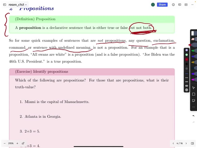 Discrete Math  0001 - C1 Logic - S1 Propositional Logic - Propositions