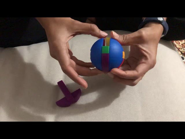 How to solve 9 piece ball puzzle or sphere ball puzzle