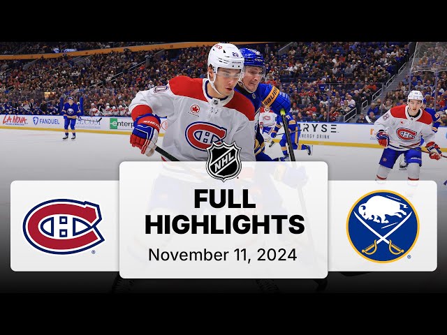 NHL Highlights | Canadiens vs. Sabres - November 11, 2024