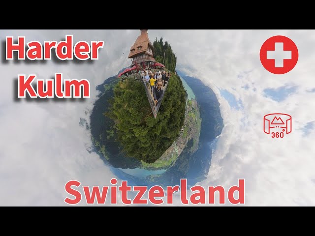 Interlaken, Switzerland views from the mountain above: 360 video