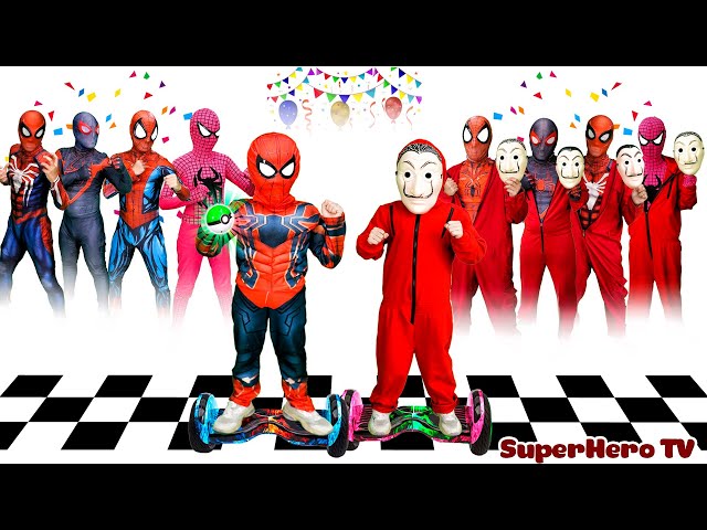 TEAM SPIDER-MAN VS Bad Guy JOKER || KID SPIDER MAN becomes BAD GUYS & Catch JOKER ( LIVE ACTION )