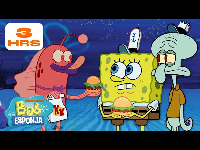 Bob Esponja | 180 MINUTOS de aventuras nocturnas de Bob Esponja | Bob Esponja en Español