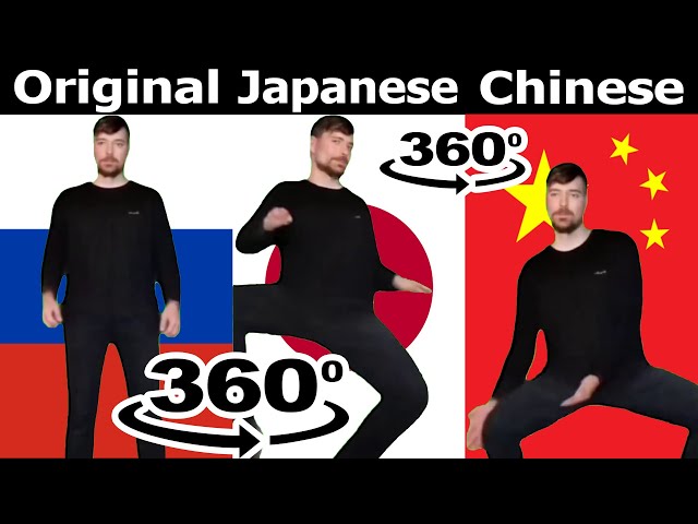 Mr Beast Rizz (Original vs Japanese vs Chinese Versions) 360º