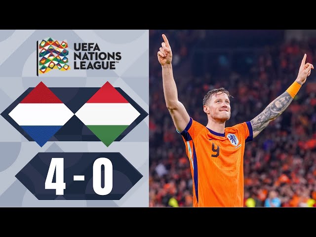 Wout Weghorst Goal | Netherlands vs Hungary 4-0 Highlights | UEFA Nations League 2024