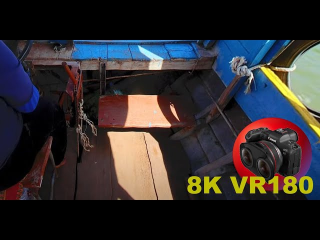 HAPPY DRIVER MACGYVER a boat together and take it past mangroves CAMBODIA 8K 4K VR180 3D Travel