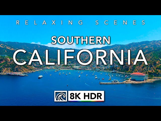 Flying over Southern California in 8K HDR 60fps with Cinematic music and Captions