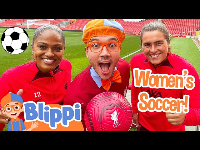 Blippi Cheers on Women's World Cup Soccer Players! Educational Videos for Kids