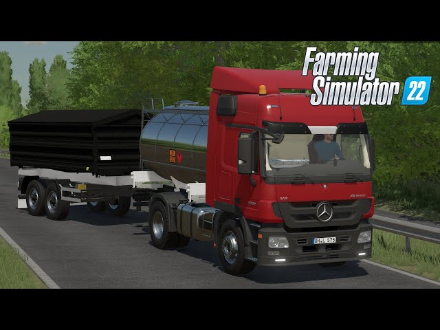 FS22 - Mercedes Actros MP3 with TRAILER - Truck mod for Farming Simulator 2022 Roleplay Mods