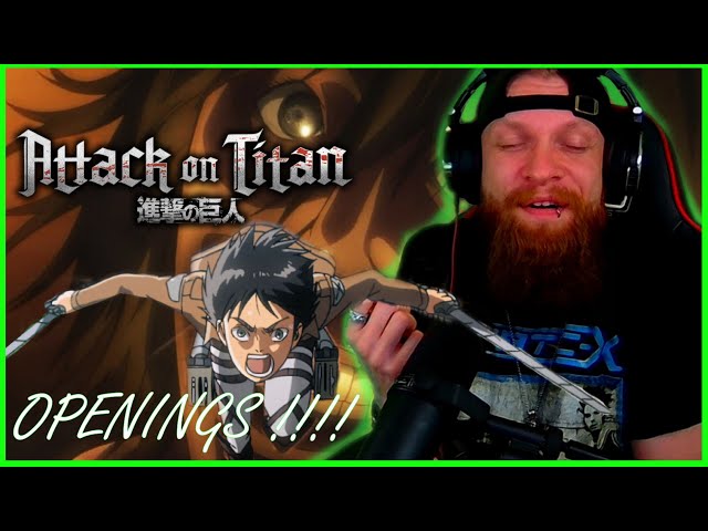 Reacting to ATTACK ON TITAN Openings 1 - 7