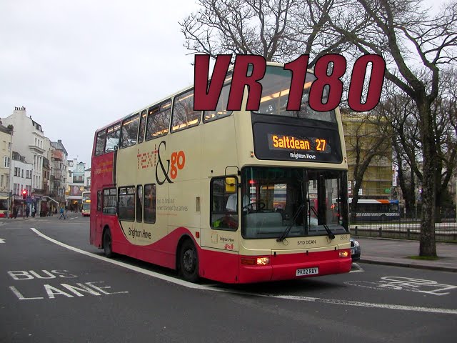 VR 180 - Brighton Bus Ride front seat double decker - Vuze XR 5.7K!