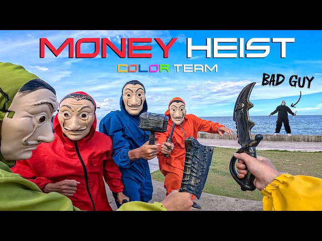 PARKOUR MONEY HEIST COLOR vs BLACK BAD GUY 2.0 ( Epic Parkour Pov Chase ) THE VILLAIN