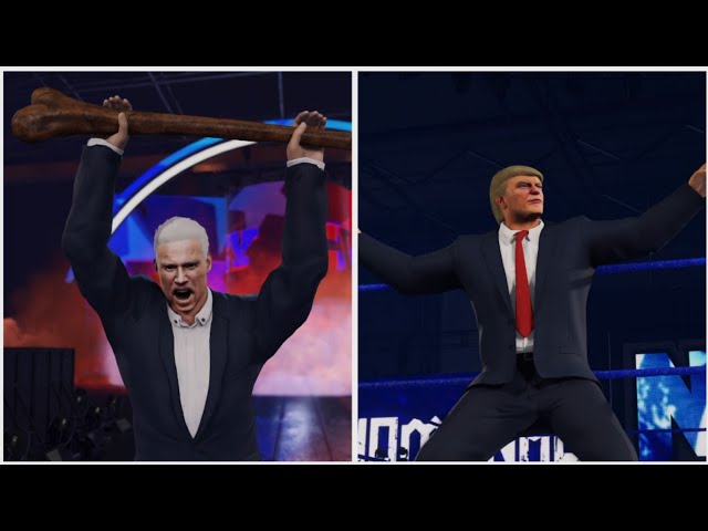 WWE 2K23 - Donald Trump vs Joe Biden At Great American Bash