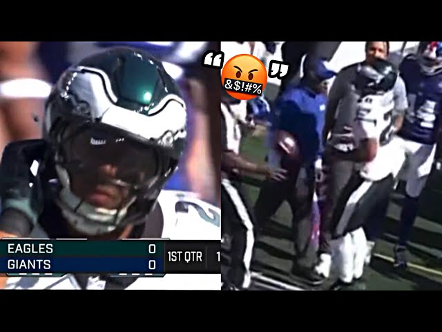 Saquon Barkley takes HIS ANGER out on Giants *SHOVES COACHING STAFF* | Eagles vs Giants