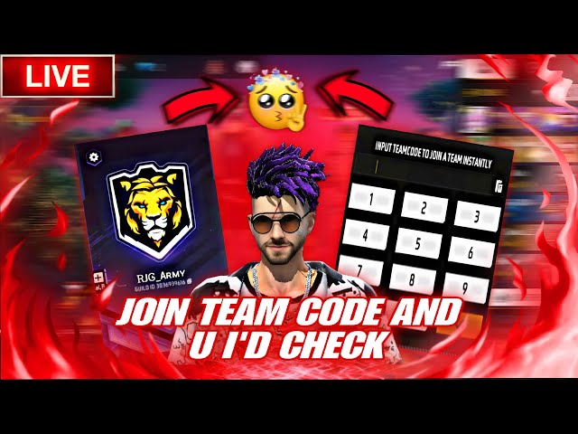 RANJAN GAMING is live! 🛑 Join Team Code And id check live 🌿🌿