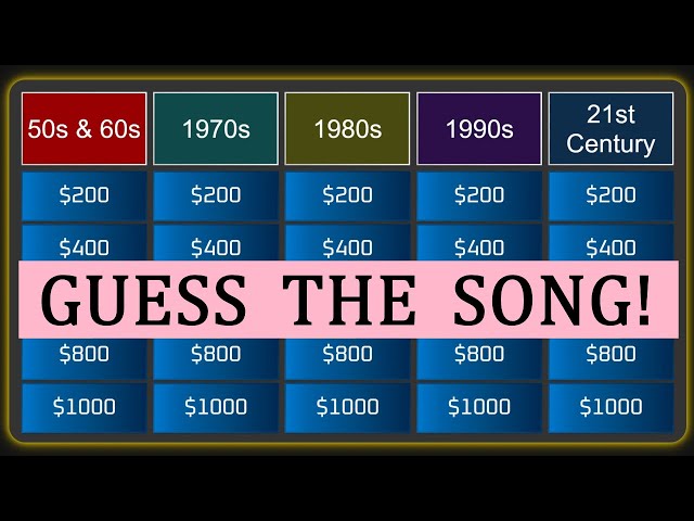 Guess the Song Jeopardy Style | Quiz #30