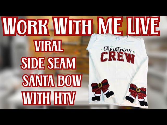 How to Make The Viral Side Seam Bow with HTV | SISER FLOCK  & Glitter HTV