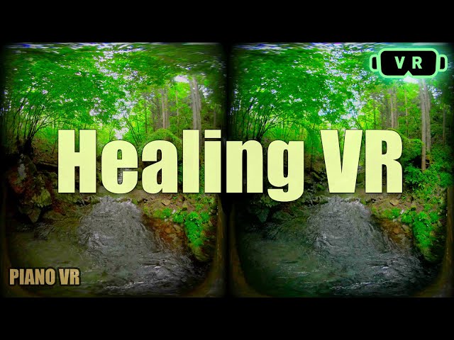 【RelaxVR】A River VR and small waterfall【VR180】