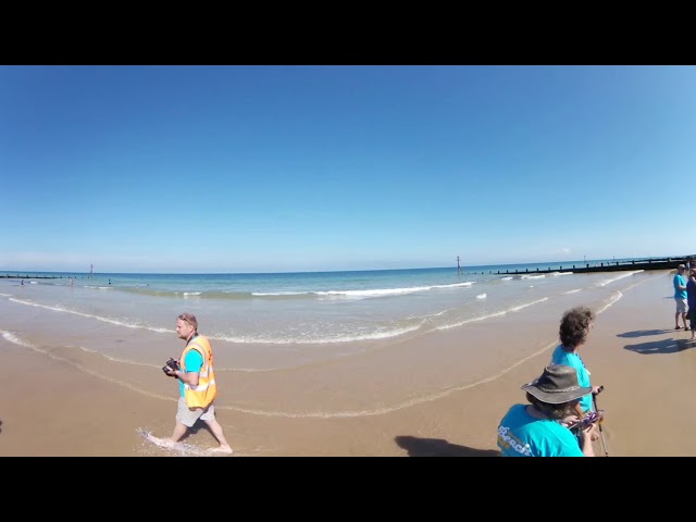 Sheringham Beach Life 2017 Tide Fight in 360