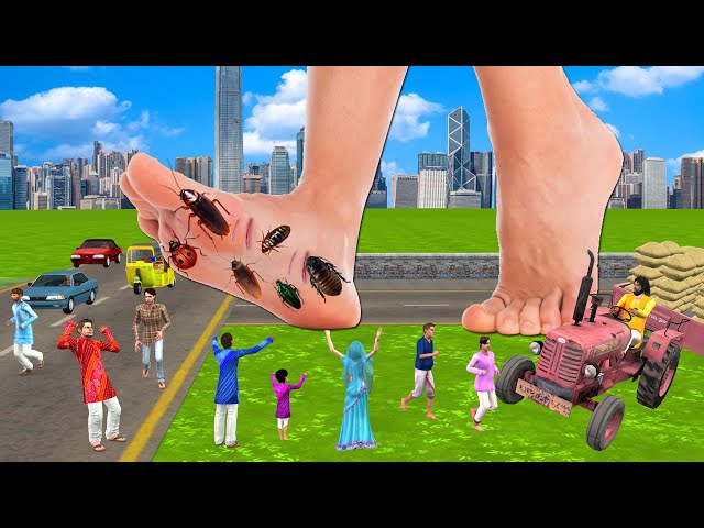 विशाल पैर और तिलचट्टा Giant Foot Cockroach Comedy Video  Comedy Video