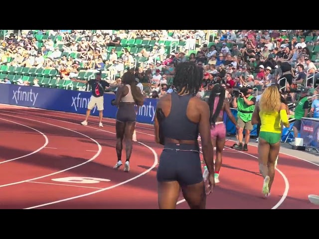 Women’s 100m Semi-finals Heat 3, 2024 U.S. Olympic Trials, Melissa Jefferson (10.87), Hobbs, Terry