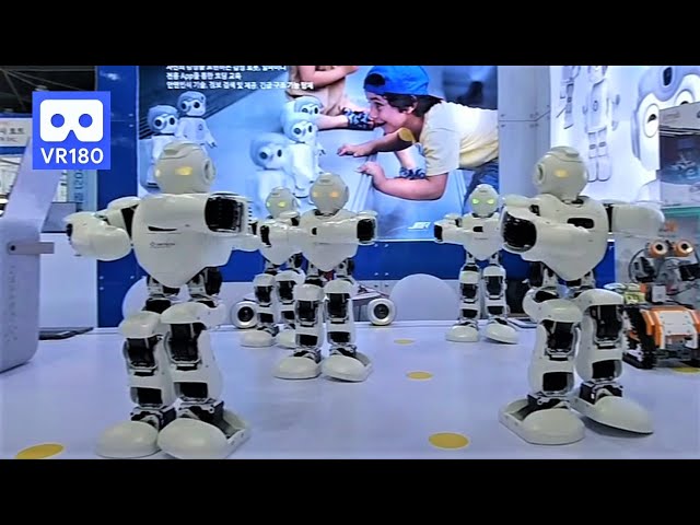 3D 180VR 4K Humanoid Robot Alpha 1 Pro Group Dance Performance