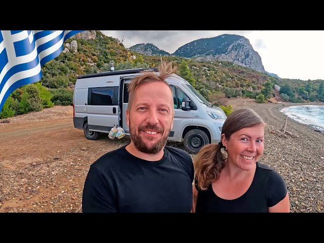 REALITY OF LIVING ON THE ROAD  // Vanlife Evia island in Greece