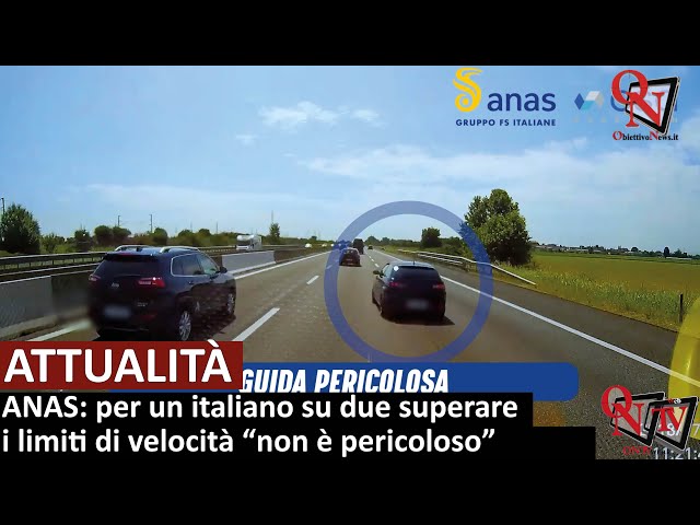 ATTUALITÀ - ANAS: per un italiano su due superare i limiti di velocità “non è pericoloso”