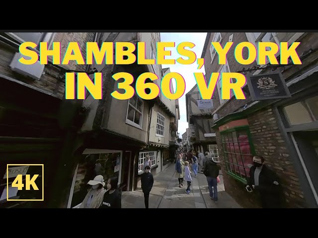 Shambles, England in 360° VR Video (29 July 2020) - Yorkshire, UK - Walk The Shambles.