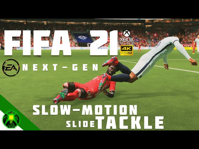 FIFA 21 - Sliding Tackles In Super Slow-Motion Xbox Series X 4K HDR