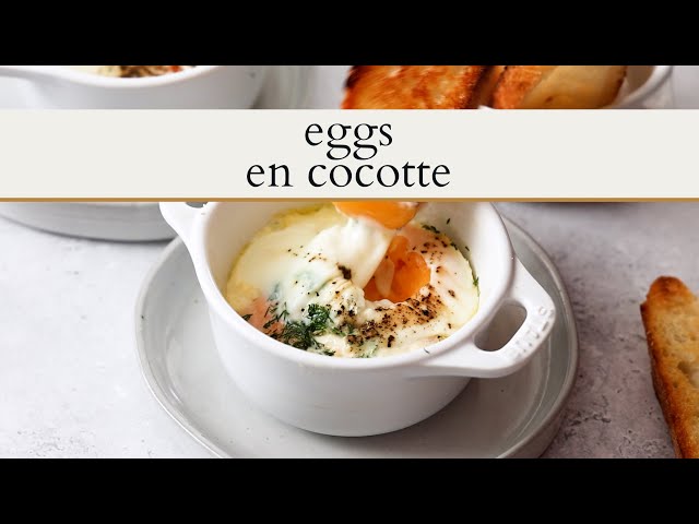 Eggs En Cocotte (Baked Eggs with Smoked Salmon)