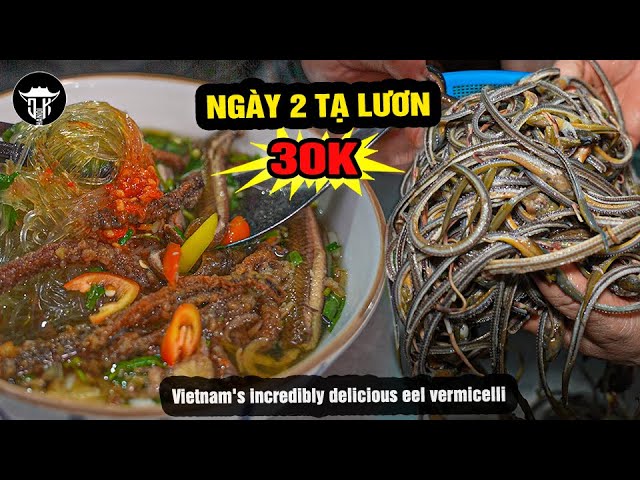 Hanoi Food | Giant 25-Year Eel Vermicelli: Secret to Sweet, Non-Fishy Eel, Selling 400kg/Day