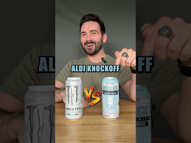 White Monster Vs Aldi Knockoff #shorts