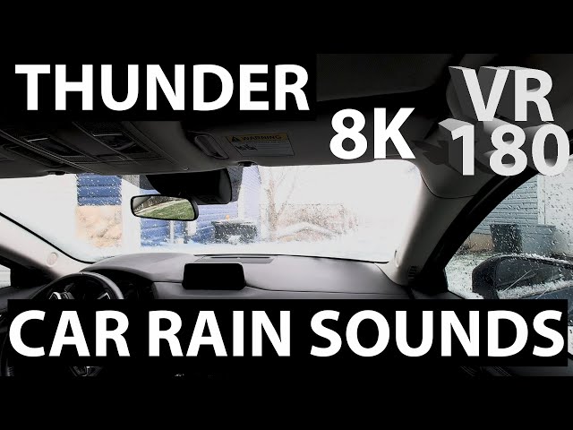 Rain Sounds and Thunder in Stationary Car