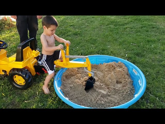 Rolly Toys CAT Construction Pedal Tractor, Backhoe, Loader, Front Loader and Excavator, Digger