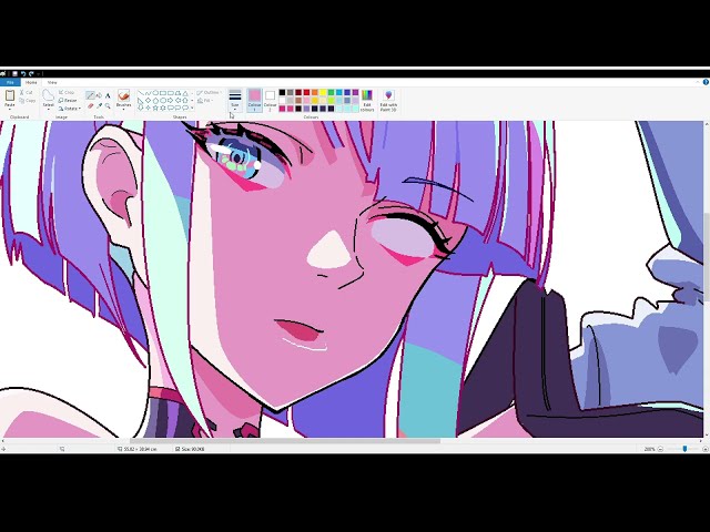 ACTUALLY - Drawing Lucy on MS Paint - SpeedPaint