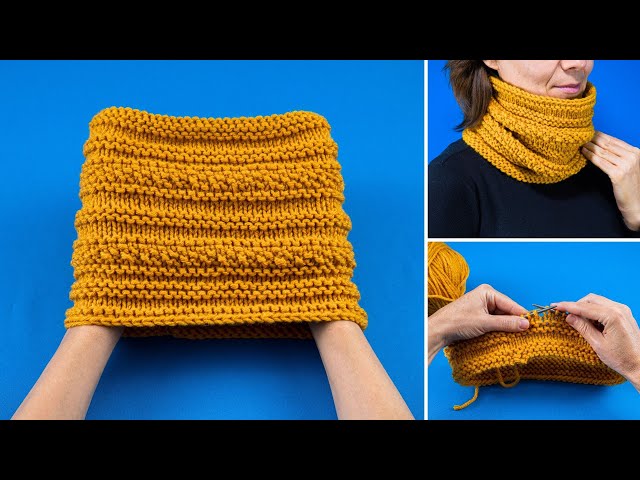 How to knit a simple snood quickly and easily!